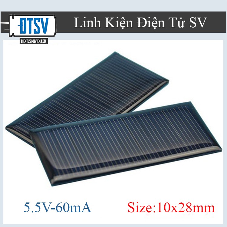 Pin năng lượng mặt trời 5.5V 10x28 - Pin5V 0.33W10x28