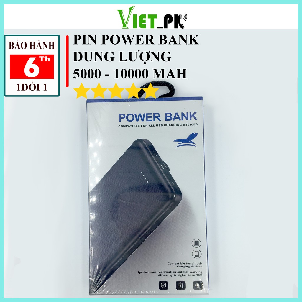 Pin sạc dự phòng MOBILE POWER BANK 5000mah-10000mah chính hãng