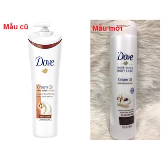 Dưỡng thể cho da khô Dove Cream Oil Shea Butter Body Lotion 400ml hàng xách tay của Mỹ