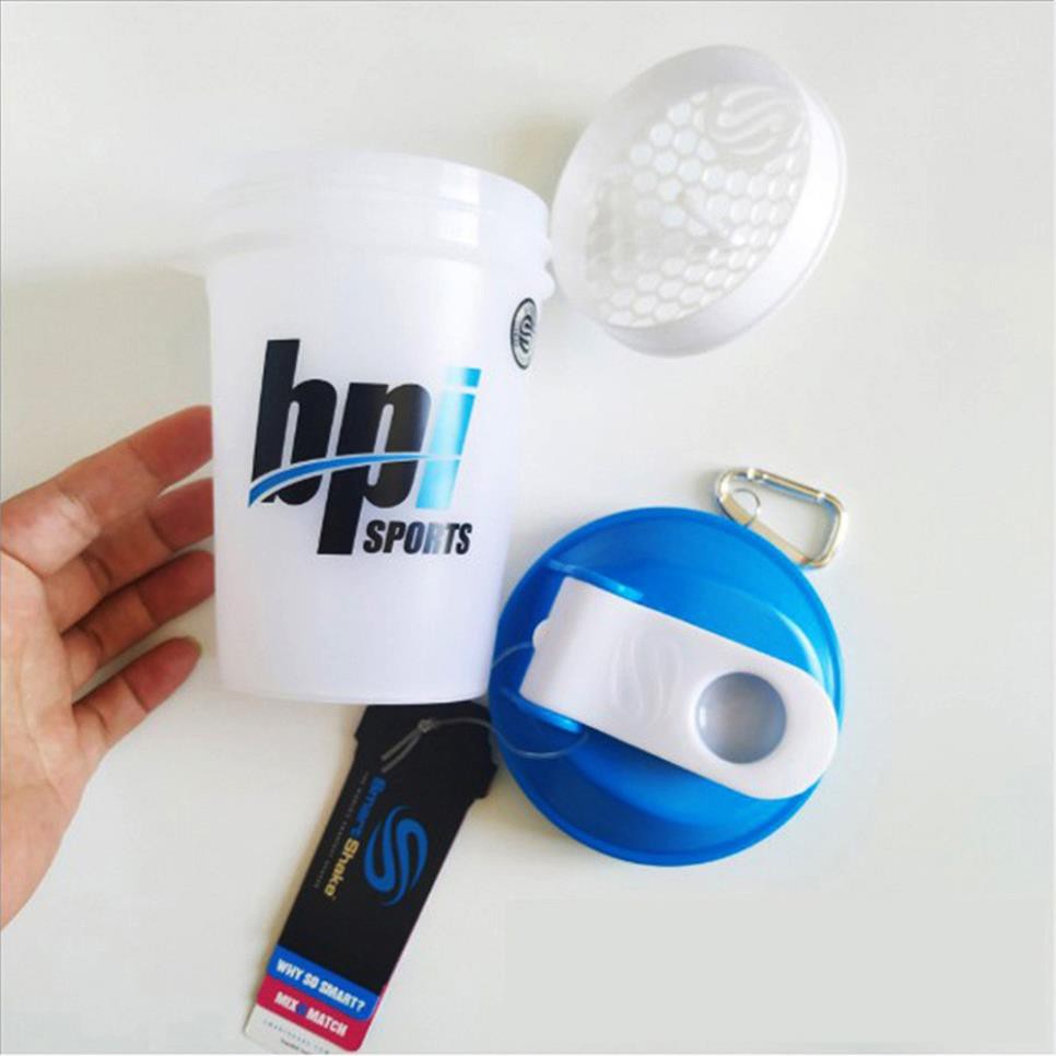 Bình Nước Tập Gym - Bình lắc BPI 400ml - Nhựa cao cấp không mùi - An Toàn Cho Người Dùng