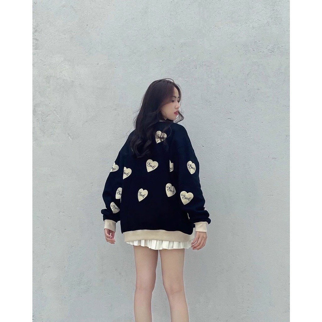 Áo Khoác Cardigan Trái Tim Cho Nữ Phong Cách Ulzzang Phù Hợp Đi Đà Lạt, Dạo Biển, Labibi