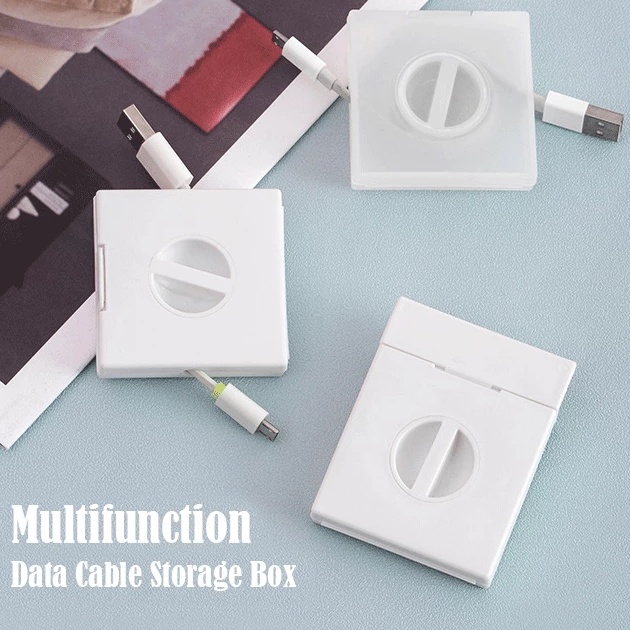 Giá Đỡ Điện Thoại/Dây Cáp Sạc Hình Vuông Bằng Nhựa Đa Năng Có Thể Tái Sử Dụng