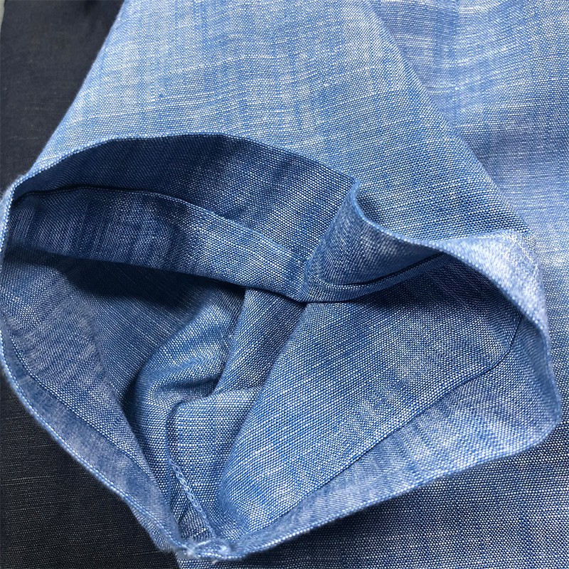 Áo sơ mi nam ngắn tay, sơ mi nam cao cấp, công sở, đẹp, phối túi cá tính vải linen xịn xò nhẹ mát | BigBuy360 - bigbuy360.vn