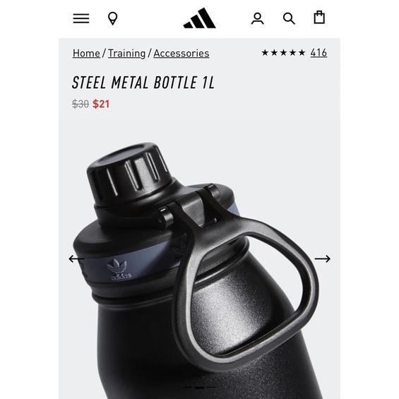 Bình Giữ Nhiệt ADIDAS Màu Đen Phối Logo siêu đẹp của Mỹ.