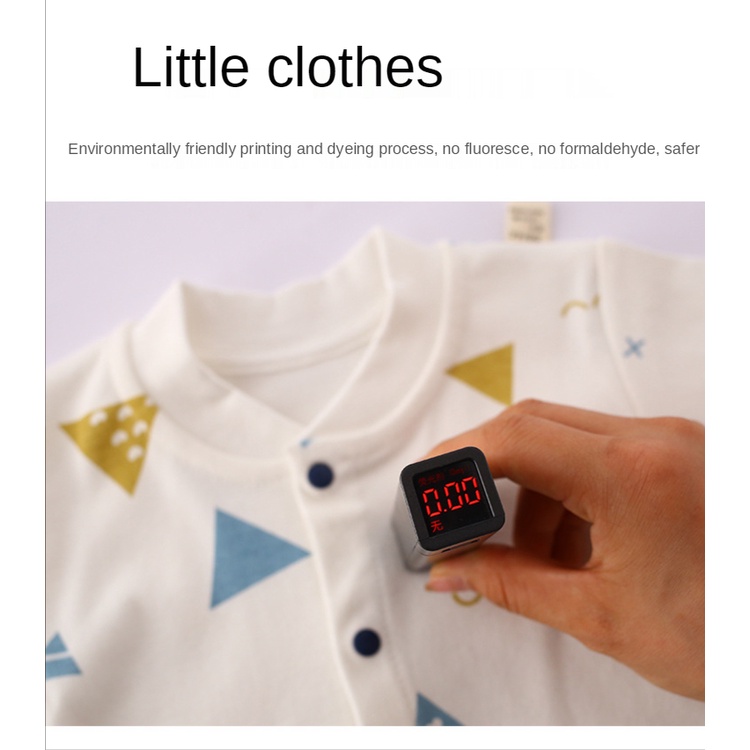 Bộ áo liền quần Cotton tay dài in họa tiết hoạt hình dễ thương thoải mái cho bé