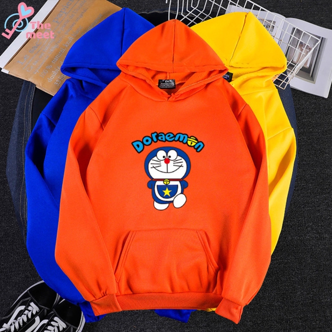 Áo Hoodie Dày In Hình Doraemon