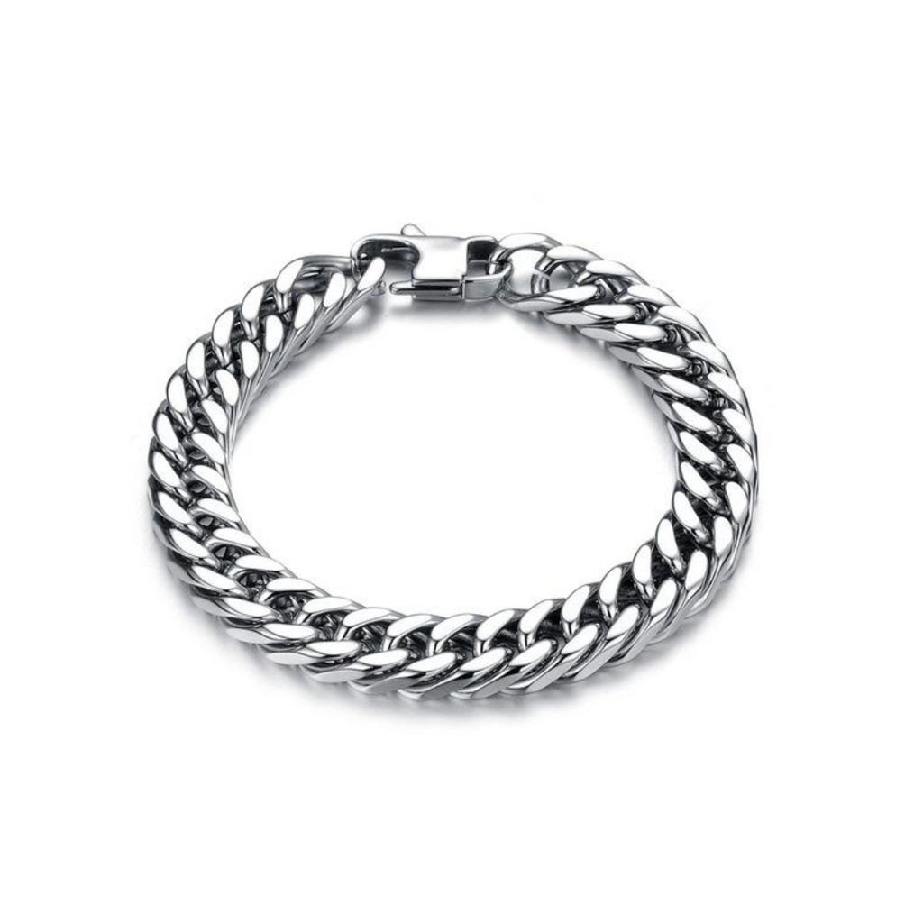 Lắc tay nam bạc - Vòng tay dân chơi loại toBản To Cao Cấp Không gỉ BRXICHBANTO01