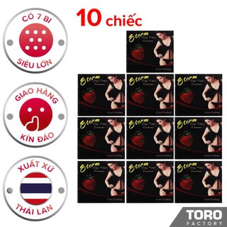 Bao cao su đôn bi Storm Long time 10 Hộp 10 Cái