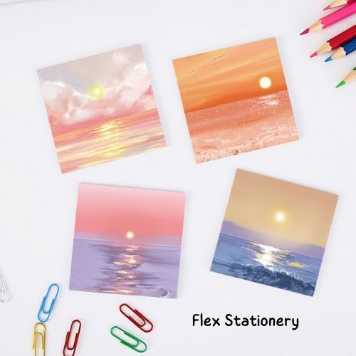 80 TỜ GIẤY GHI CHÚ, GIẤY NOTE HỌA TIẾT THIÊN NHIÊN XINH XẮN, NHIỀU HỌA TIẾT