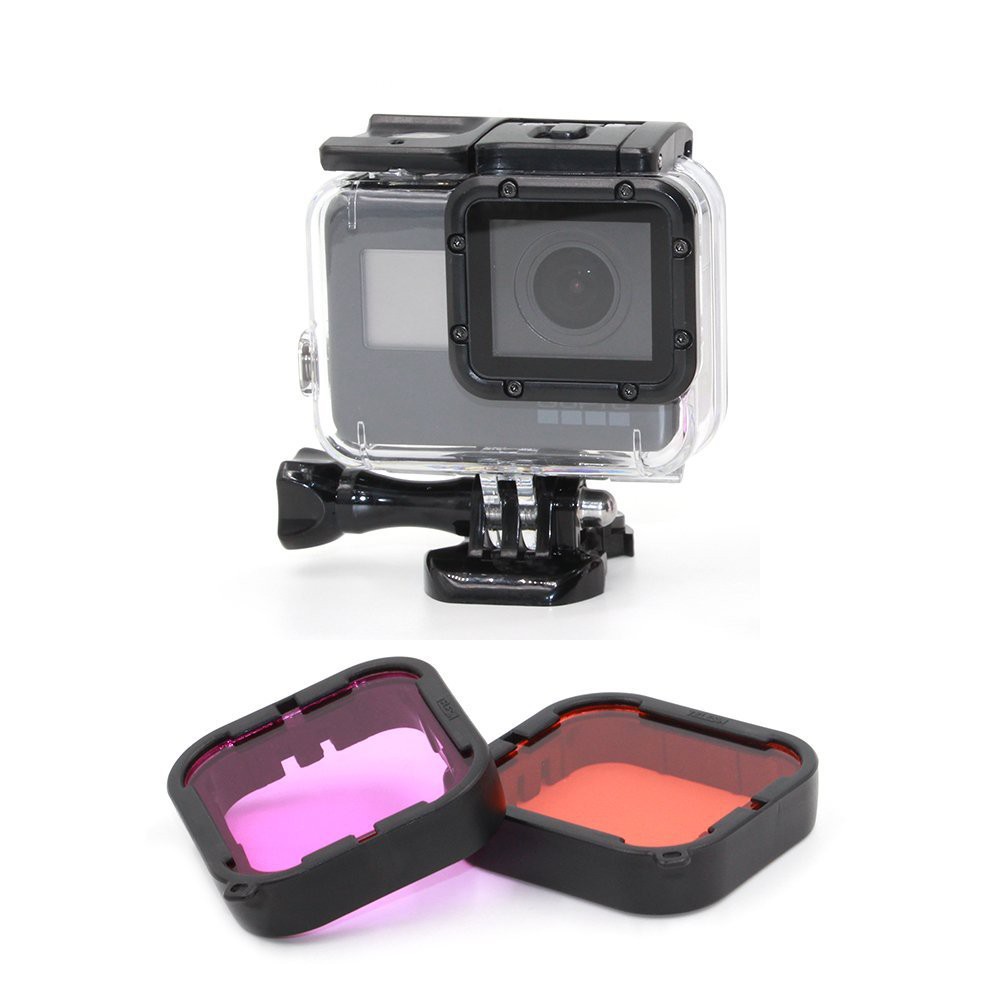 2Pcs Filter Warna Hitam untuk GoPro Hero 5/ Hero 6 / Hero 7 Black waterproof case