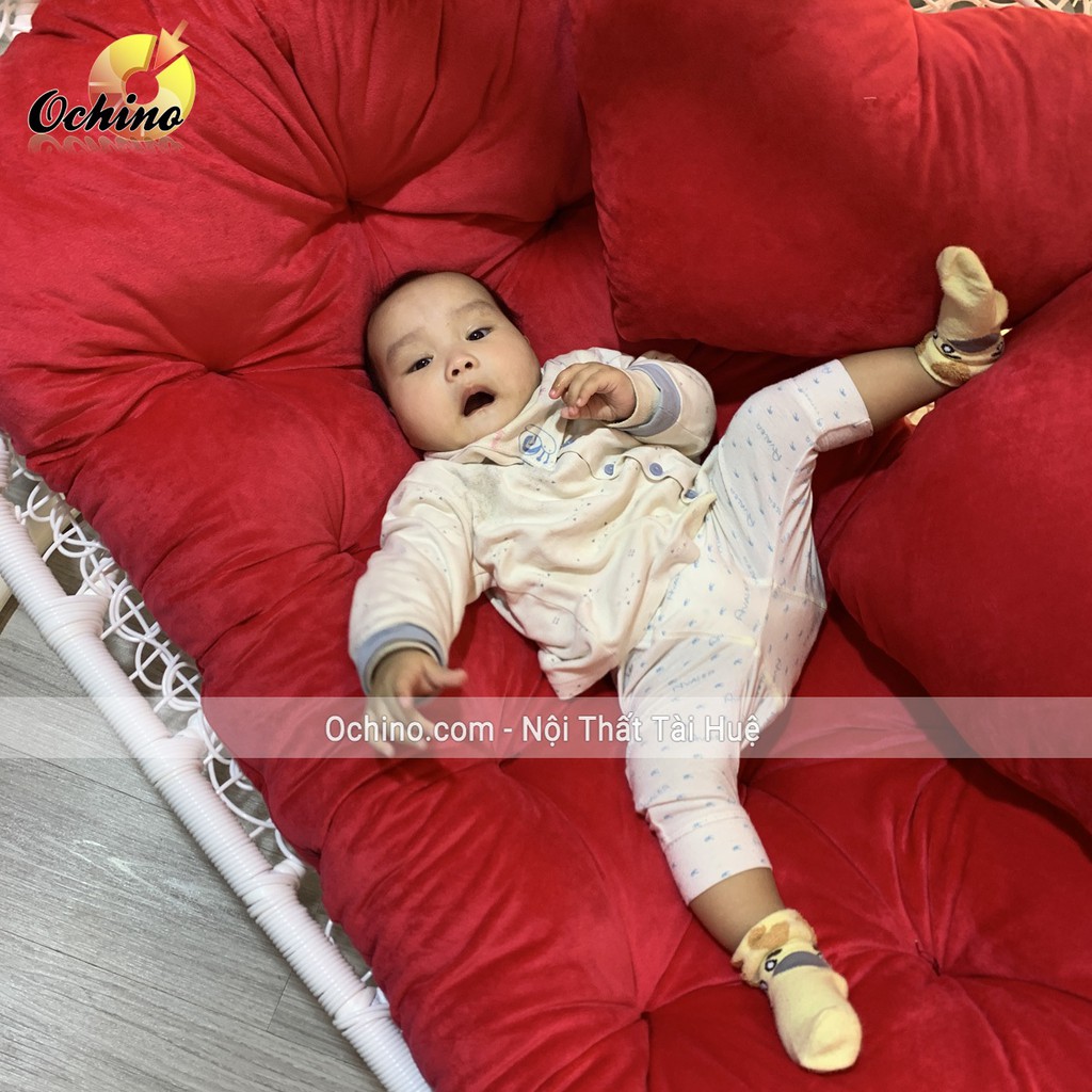 Đệm Lót Xích đu Đôi Để ban công hoặc Sân Vườn (được Chọn màu)