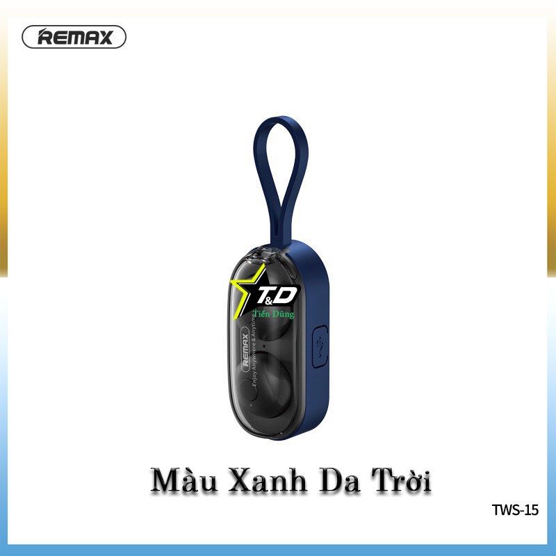 Tai nghe Remax TWS-15 dáng thể theo có độc sạc kiểu vòng đeo tay- Tai nghe bluetooth không dây TWS-15 True Wirele độc lạ