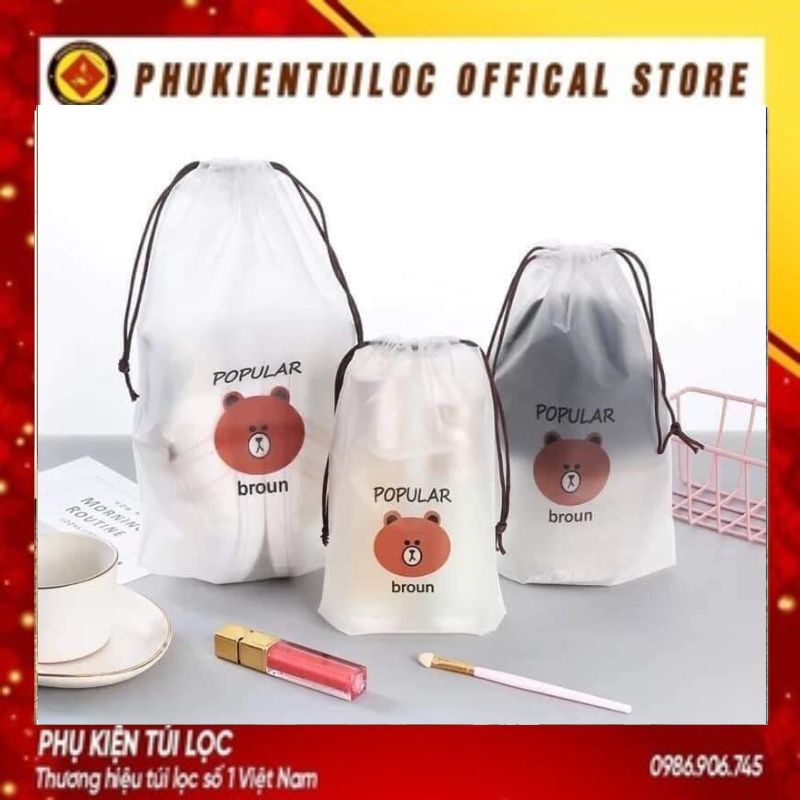 SET 3 TÚI GẤU DÂY RÚT ĐỰNG ĐỒ TIỆN DỤNG- PHUKIENTUILOC.COM