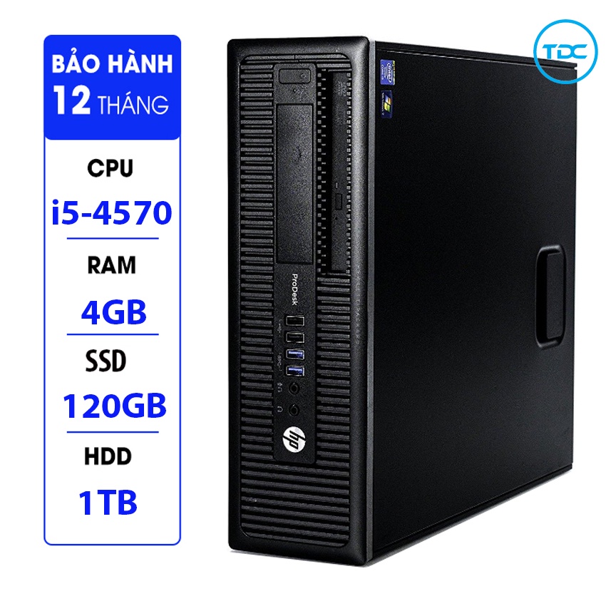 Cây máy tính đồng bộ để bàn HP 600G1 CPU core  i5-4570  Ram 4GB SSD 120GB+ HDD 1TB Tặng USB thu Wifi | WebRaoVat - webraovat.net.vn