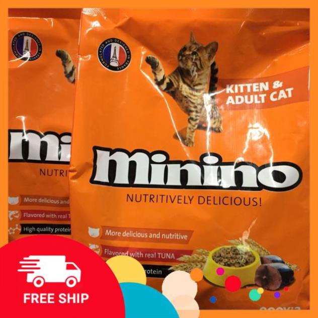 COMBO 10 TÚI THỨC ĂN CHO MÈO MININO 1.3kg.