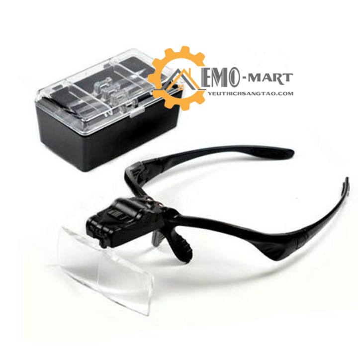 💦Kính Lúp Đeo Đầu V2💦BH 12 THÁNG💦Có Đèn Led Chiếu Sáng, Độ Phóng Đại Tùy Chỉnh, Kèm 5 Thấu Kính Độc Lập