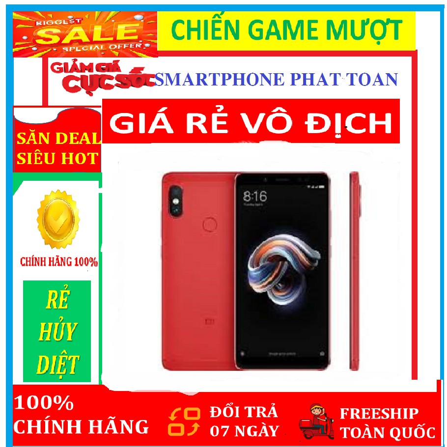 [RẺ VÔ ĐỊCH] điện thoại Xiaomi Redmi Note 5 Pro 2sim ram 4G/64G mới Fullbox, chơi Game mượt