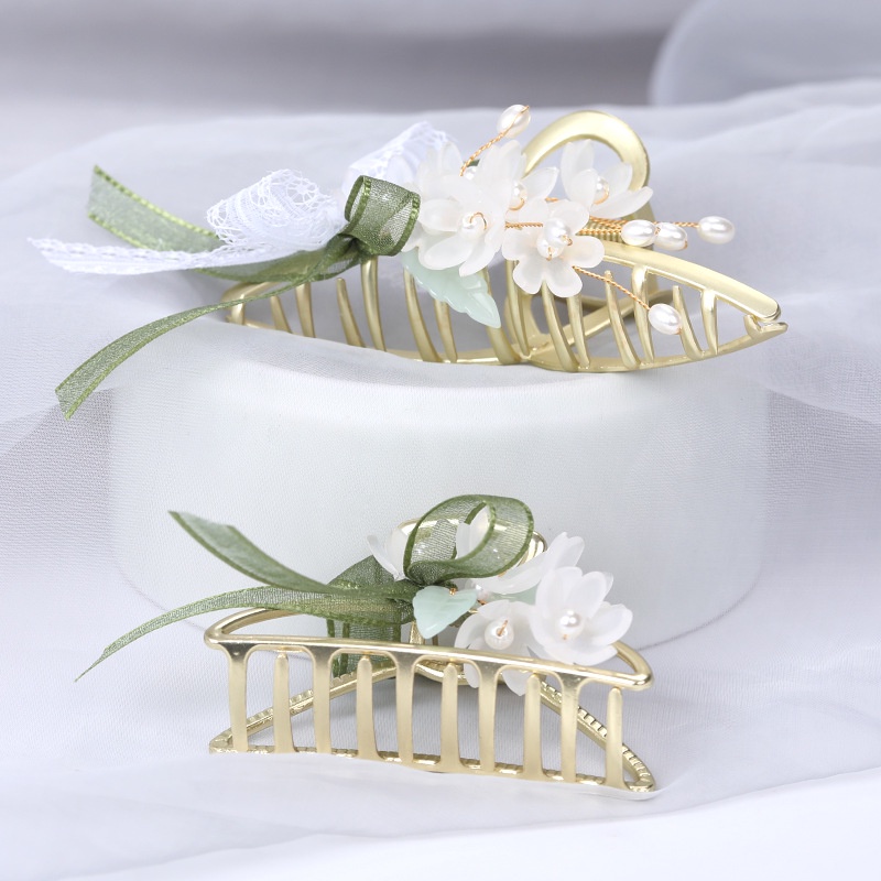 Kẹp tóc Haimeikang đính ruy băng đính nơ thời trang