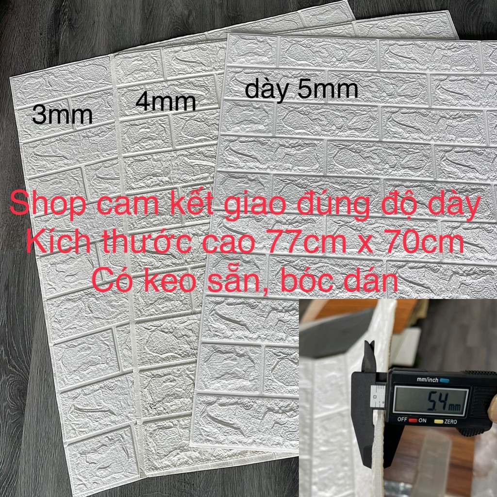 Xốp Dán Tường Giả Gạch ( dày 3mm- 4mm- 5mm Cao Cấp Cách Âm Cách Nhiệt