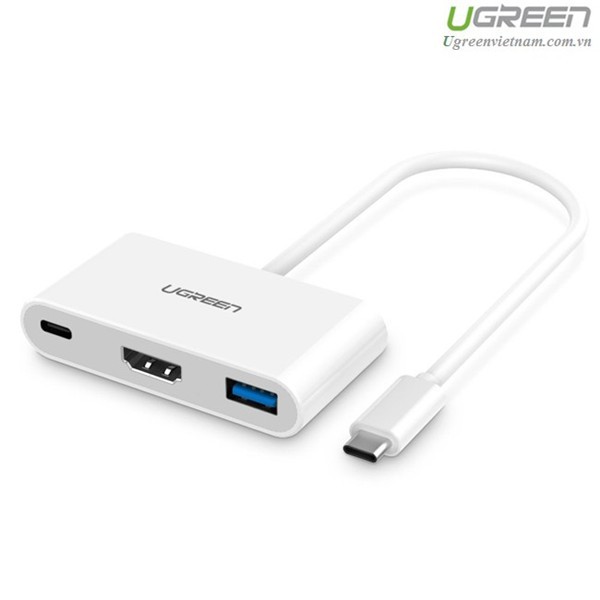 Cổng chuyển USB Type C 3.1 sang USB 3.0 và HDMI Macbook 2015 Ugreen 30377