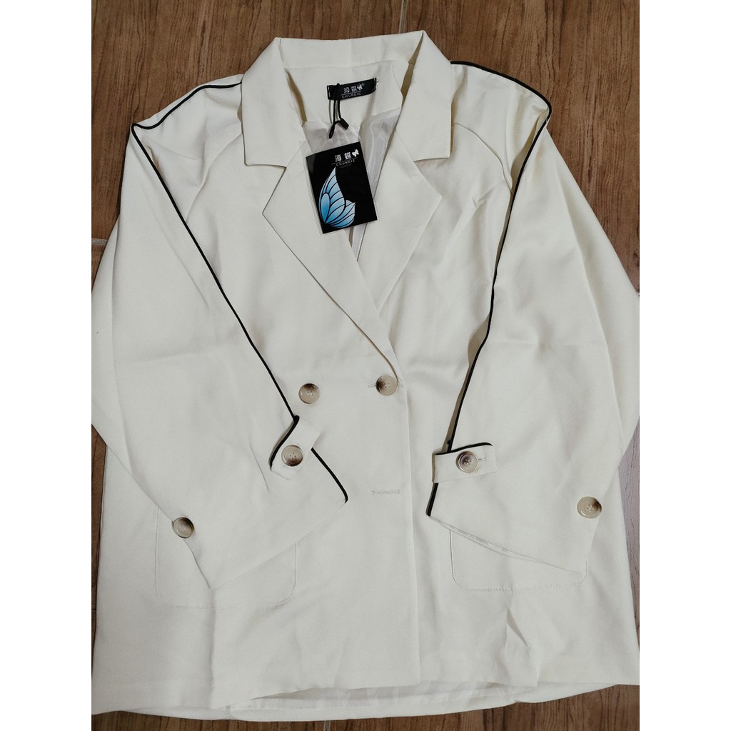 ( Hàng Đẹp)Ảnh thật 4 hình cuối-2W368.Áo blazer oversize mùa hè phối line kiểu mới | BigBuy360 - bigbuy360.vn