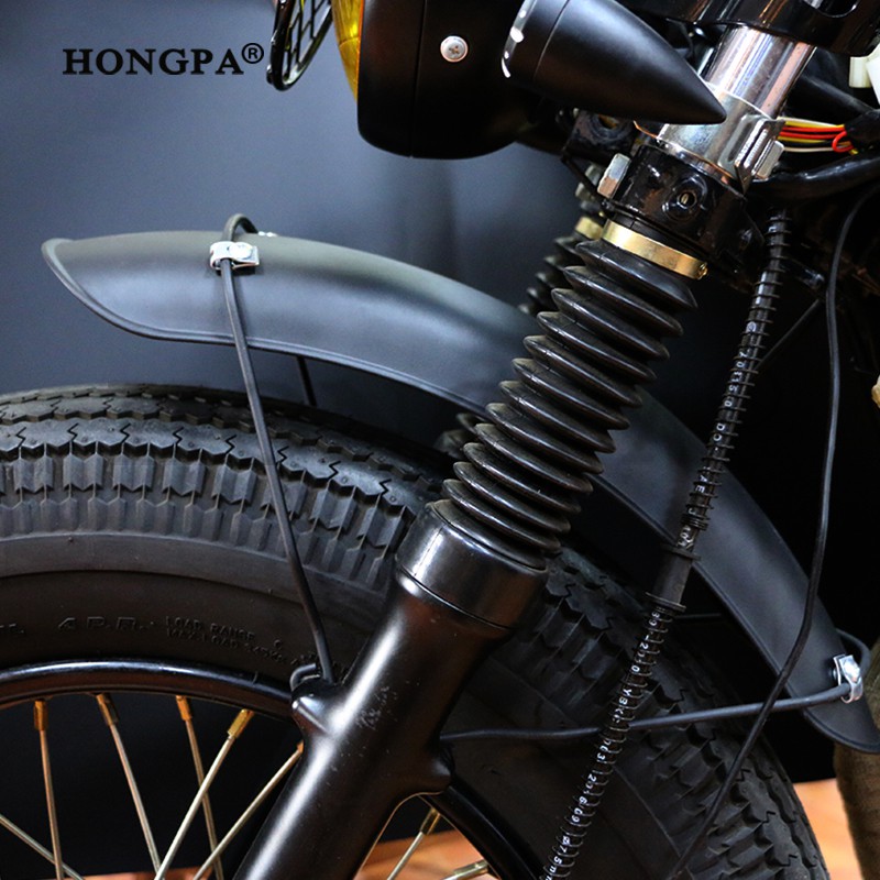 FENDER Chắn bùn trước xe máy phổ thông chắn bùn trước cổ điển tấm chắn bảo vệ xe máy màu đen cafe racer