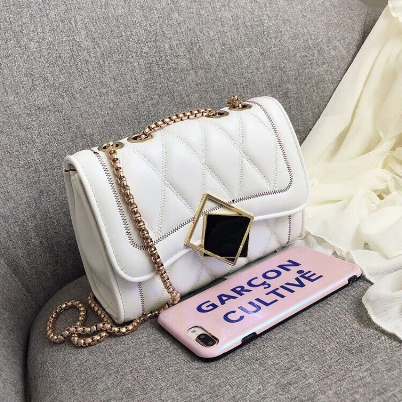 Túi xách nữ thời trang đeo chéo khóa gương dây xích chống trộm cướp cực sang chảnh Capucha T42