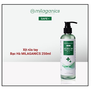 Gel Rửa Tay Khô Milaganics Bạc Hà 250ml