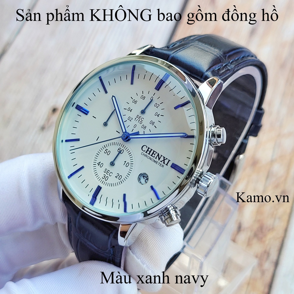 Dây đồng hồ da bò dập vân cá sấu size 22mm 20mm 18mm, dây da đồng hồ nam nữ cao cấp, quai đeo đồng hồ da bò