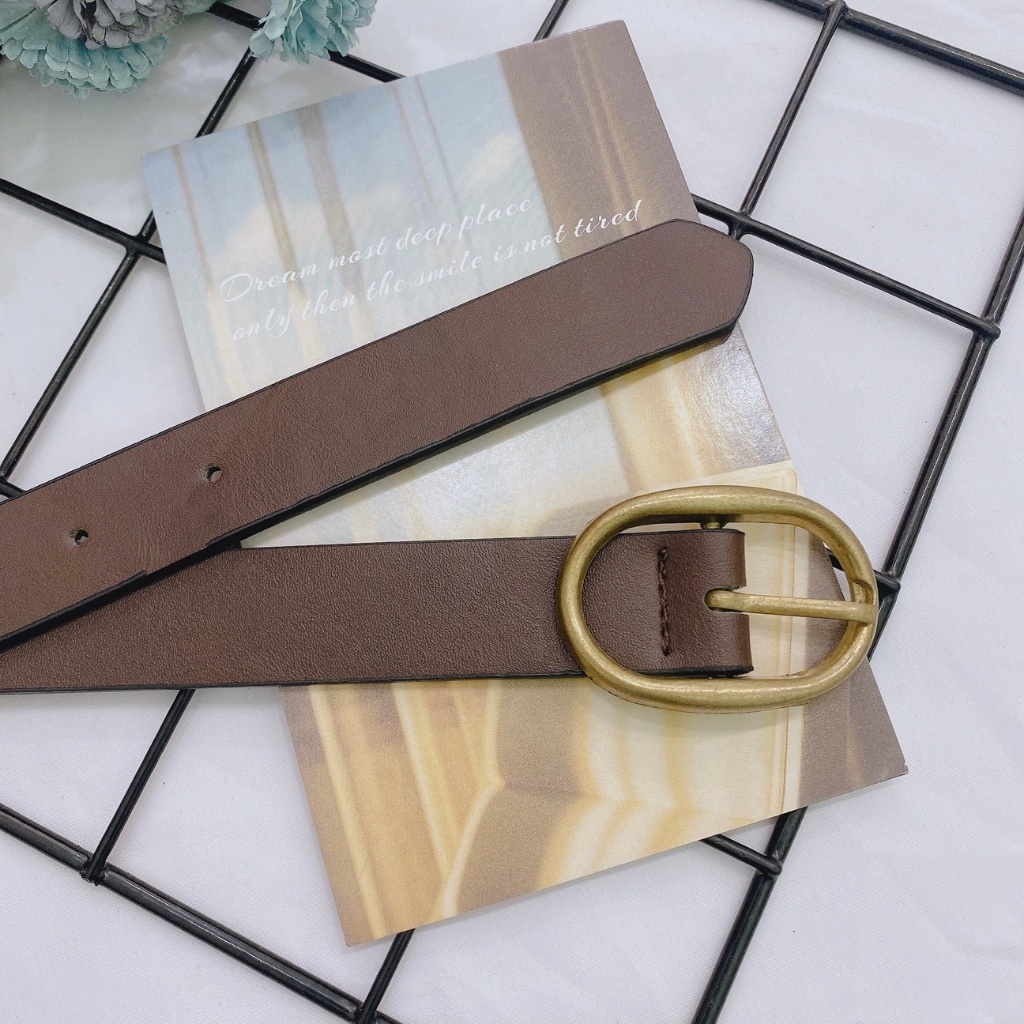 Dây Nịt Nữ Mặt Bo Tròn - Mã 5 - Thắt lưng nữ mặt bo tròn da mềm - Thắt Lưng Giá Tốt - Xamxishop
