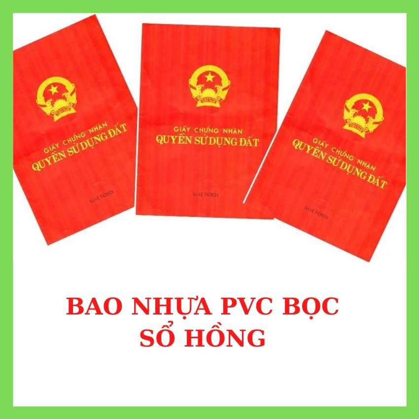 SÉT 5 CÁI BỌC SỔ HỒNG, GIẤY TỜ NHÀ ĐẤT, MÀU TRẮNG