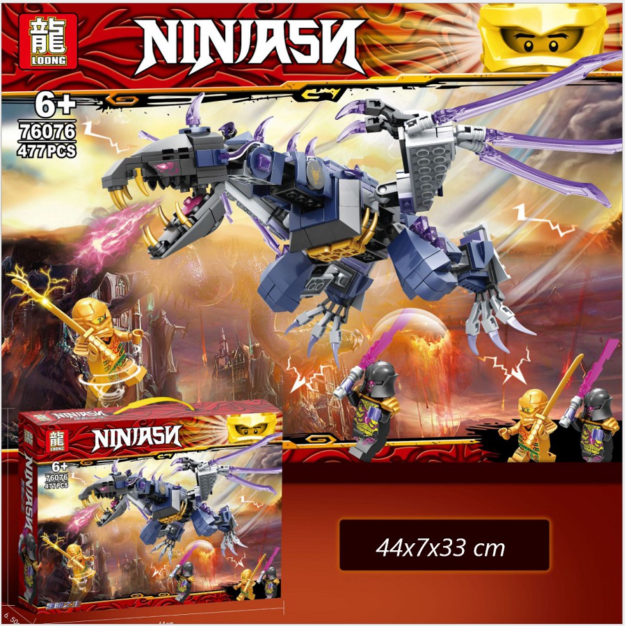 [Mã LIFE0503TOYS1 giảm 10% đơn 150k] LEGO Ninja Go Rồng - 477 Mảnh, Đồ Chơi lắp ghép Lego Rồng Hộp Carton