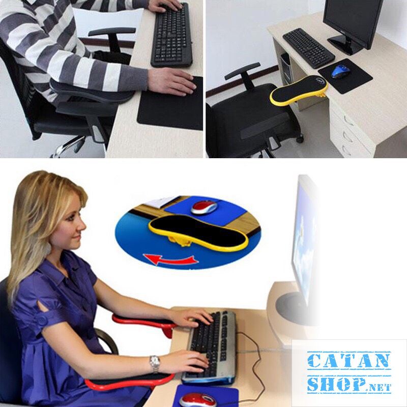 Tấm đệm kê tay chuột chống mỏi, chống thoái hóa cổ tay xoay 180 độ tiện dụng khi sử dụng máy tính văn phòng, chơi game