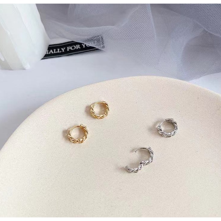 📛 RẺ VÔ ĐỊCH 📛 Bông khuyên tai nhỏ kim loại mắt xích hot trend phong cách hàn quốc