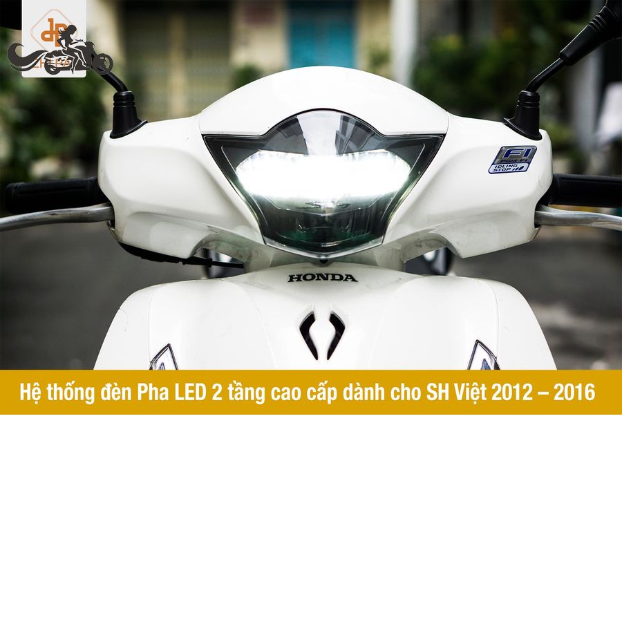 Đèn Pha Led Xe SHVN Bản 2012-2016. Đảm Bảo Hàng Chính Hãng Zhi.Pat, Cao Cấp, Siêu Sáng. Gồm Màu Trắng Bạc &amp; Đen Khói