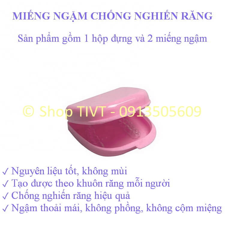 Dụng cụ chống nghiến răng, chống ngáy, miếng ngậm bảo vệ răng khi ngủ, khi chơi thể thao, miếng chống nghiến răng-TIVT