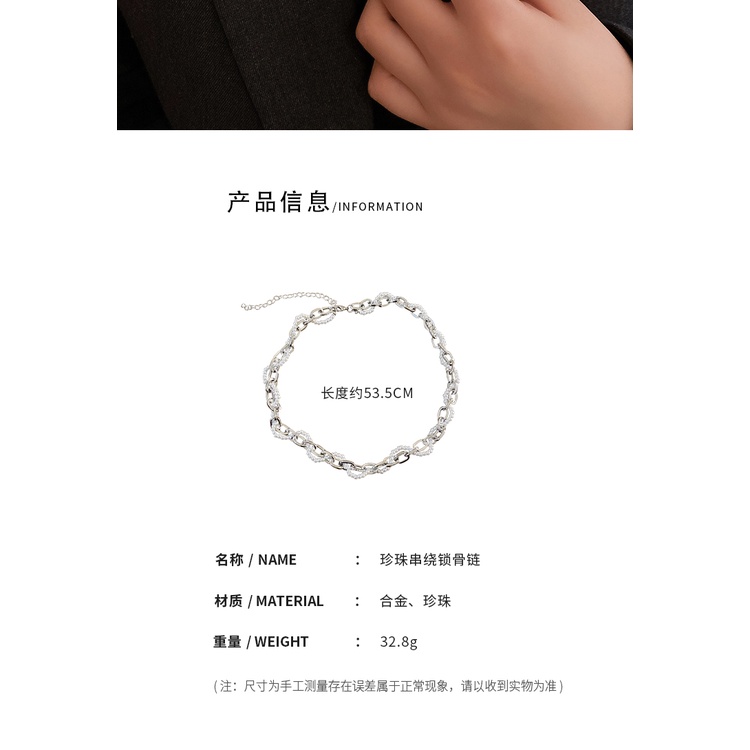 DREJEW Dây Chuyền Đính Ngọc Trai Phong Cách Âu Mỹ Đơn Giản Thời Trang