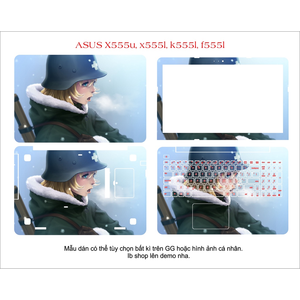 Skin dán cho laptop Asus X555U , X555L , K555L  CÁC DÒNG  Asus ExpertBook  , TUF Gaming , Vivobook GIÁ SỐC