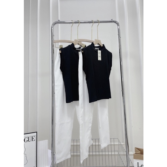 ✔ 𝗙𝗥𝗘𝗘 𝗦𝗛𝗜𝗣 SÉT ÁO THUN GÂN SÁT NÁCH CỔ 3 PHÂN MIX QUẦN BAGGY SIÊU ĐEPH TÔN DÁNG LẮM Ạ