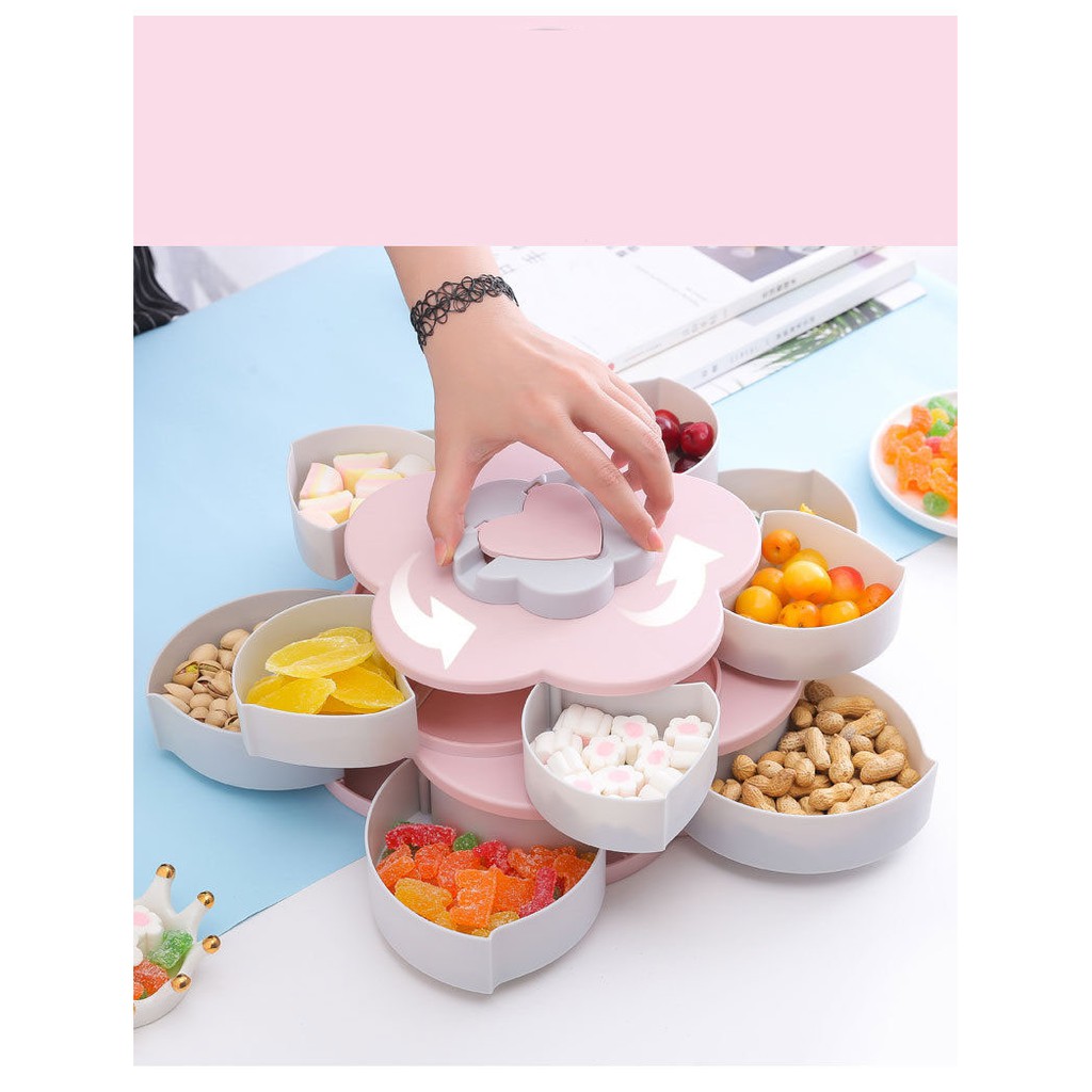 [HOT HIT NĂM CANH TÝ] Hộp mứt tết hai tầng mẫu mới, trang nhã, tiện lợi không thể thiếu tết này