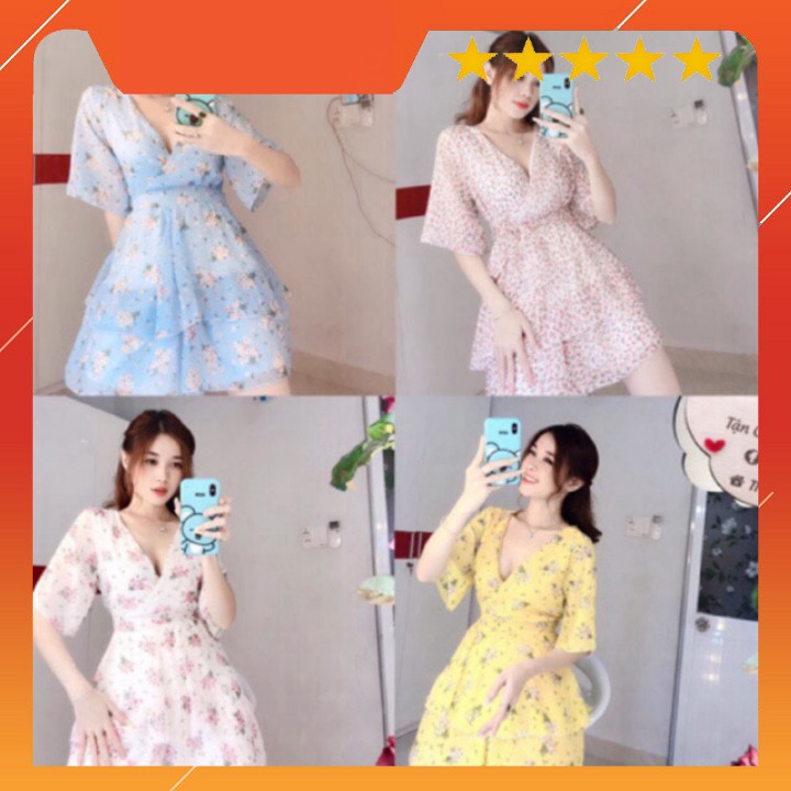 Jum hoa tay loe / đầm_hoa_nhí / váy_voan_hoa_xòe [FreeShip – Clip thật]