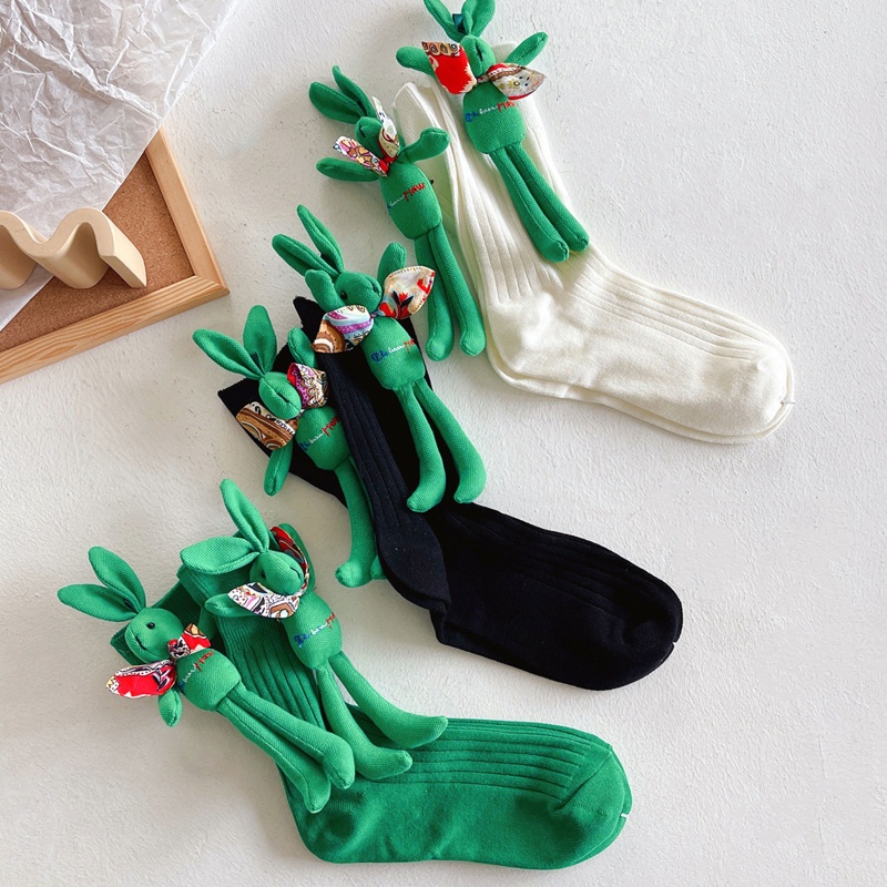 Vớ Cotton 3D Hình Thỏ Hoạt Hình Phong Cách Harajuku Dễ Thương Cho Nam Và Nữ