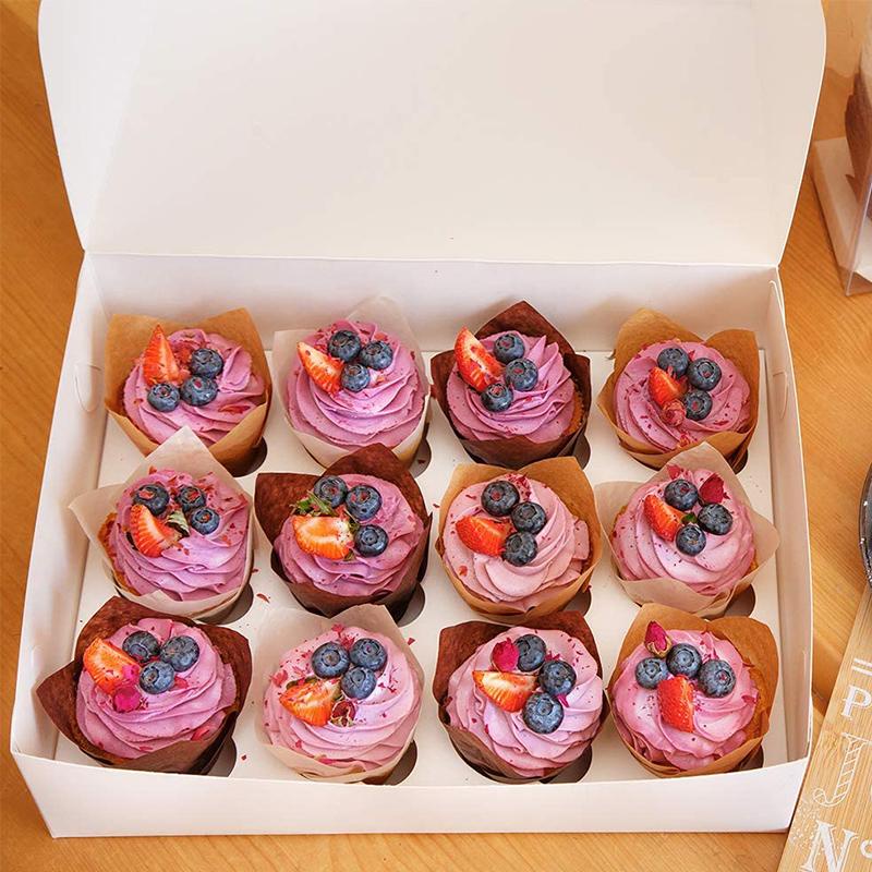 50 Giấy làm bánh ngọt/ sô cô la ANAEAT họa tiết hoa tulip dùng một lần