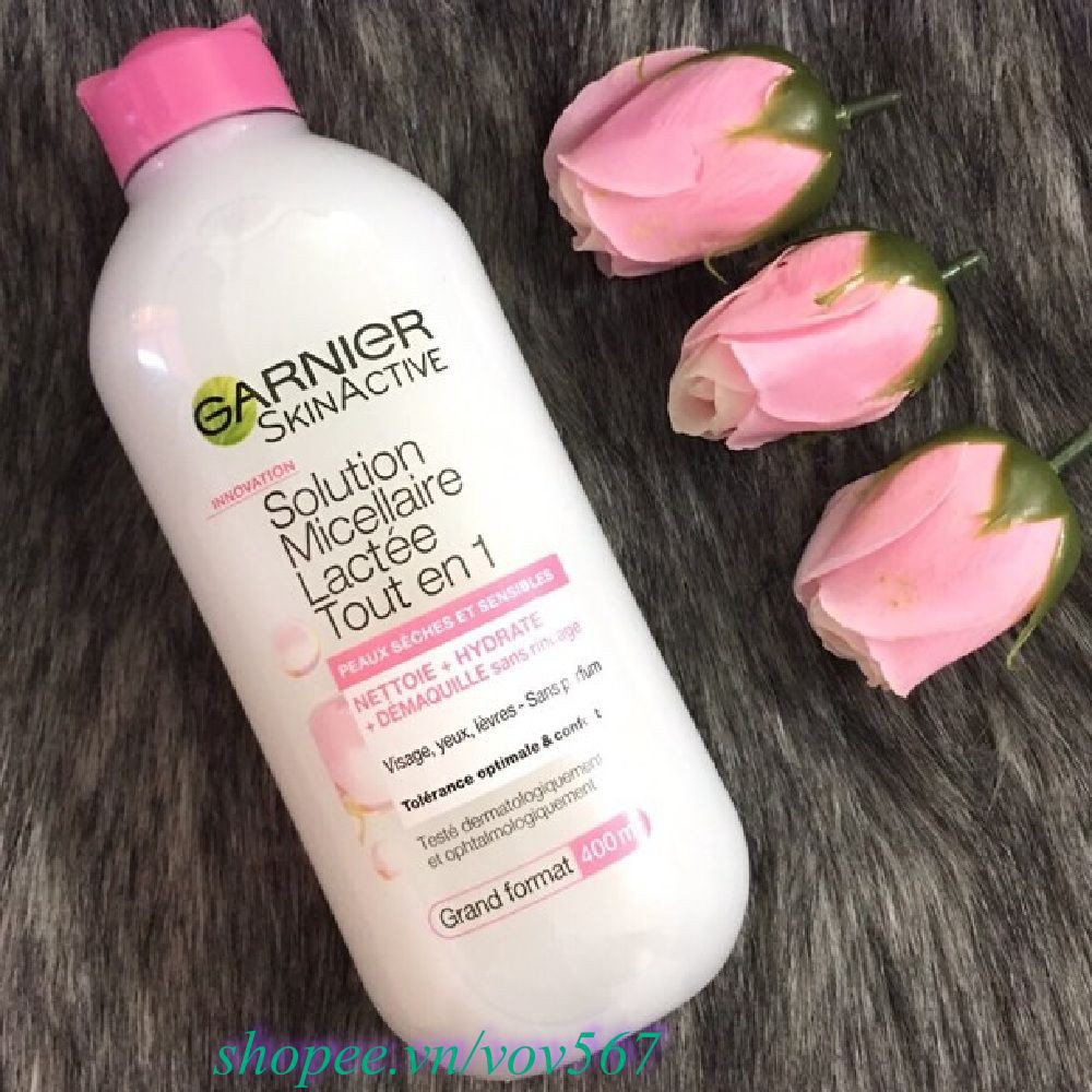 Sữa Tẩy Trang 400Ml Garnier Skinactive Solution Micellaire Lactée Tout En 1 Chính Hãng.