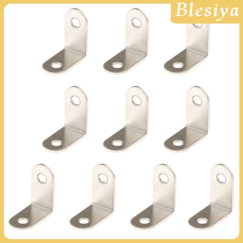 Bộ 10 Khung Chữ L Gắn Góc Phải Bằng Thép Không Gỉ 20 / 25 / 30 / 40 / 50 / 65 / 85 / 100 / 125mm