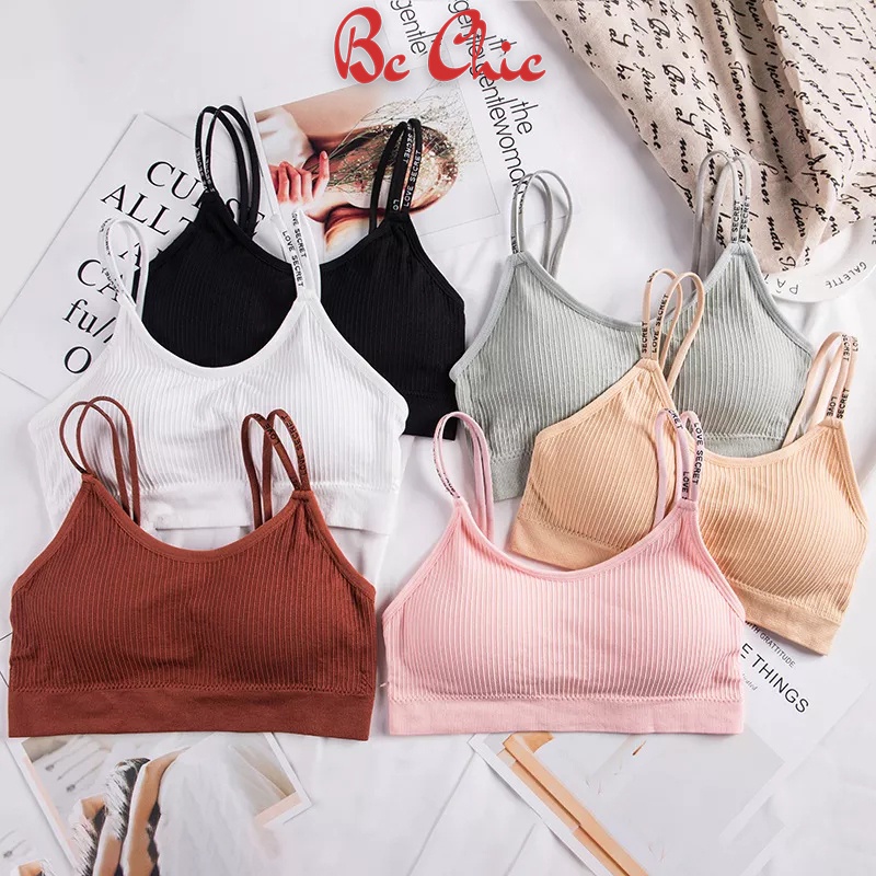 Áo Bra Nữ thiết kế 2 dây không gọng nâng ngực co giãn cao cấp mã Bra B618 BC_CHIC LINGERIE