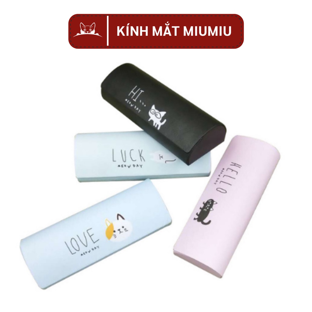 Hộp lụa cao cấp đựng gọng kính cận dễ thương, bao đựng kính chống va đập