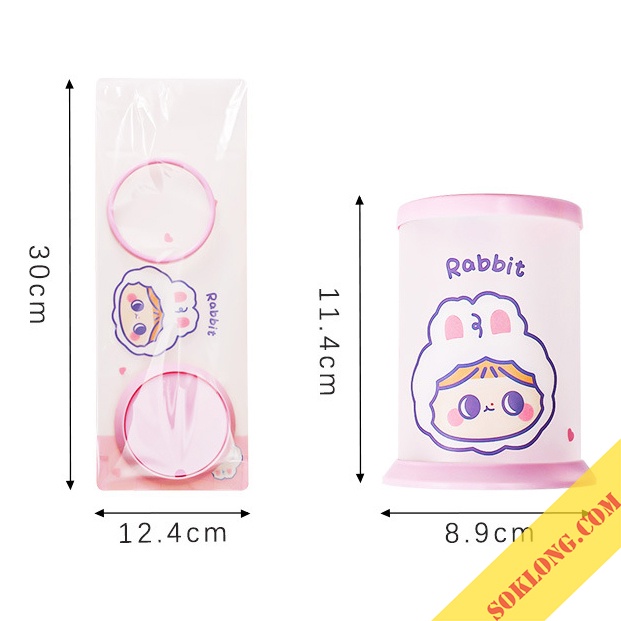 Ống cắm bút hình trụ cute K64 hộp đựng bút hình tròn dễ thương có thể lắp ghép SỔ KLONG