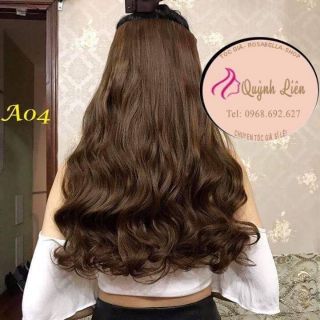 Tóc giả kẹp ngang xoăn mã A04