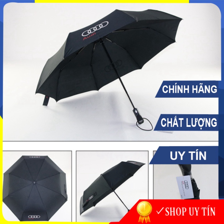 Ô dù gấp gọn tự động, đóng mở 2 chiều cao cấp in logo các hãng xe Audi, Mercedes, BMW, Lexus, Honda